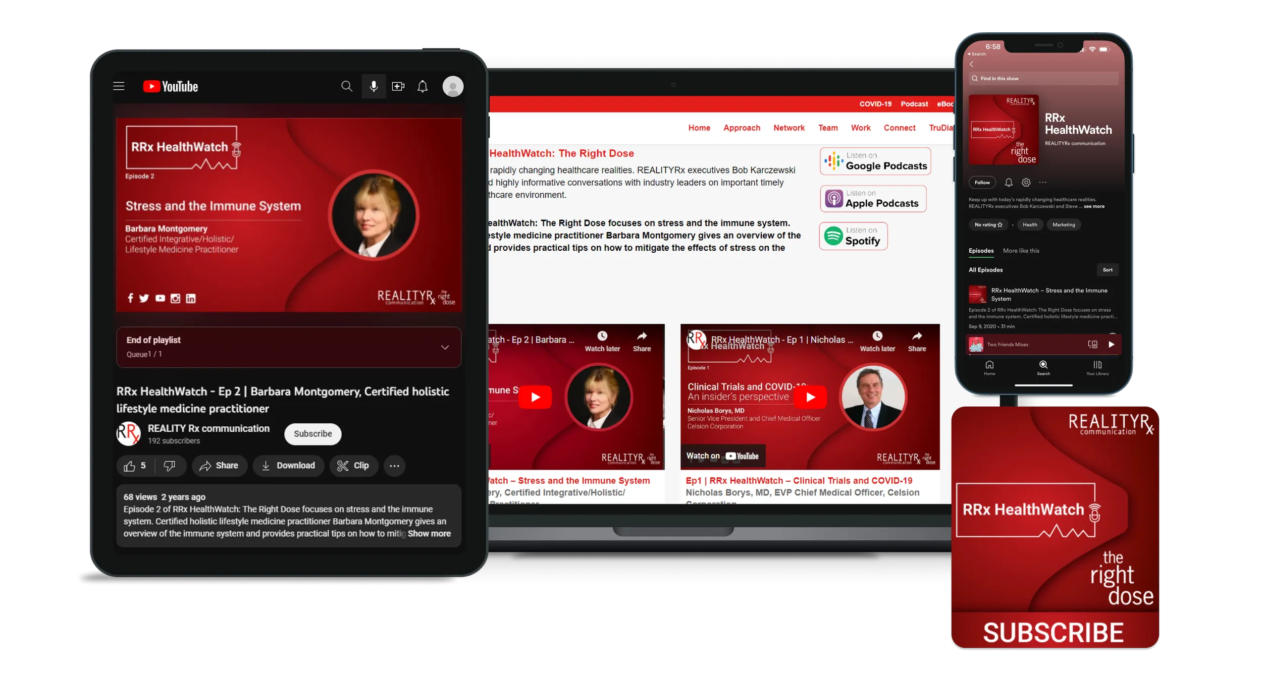 Healthwatch podcast shown across devices